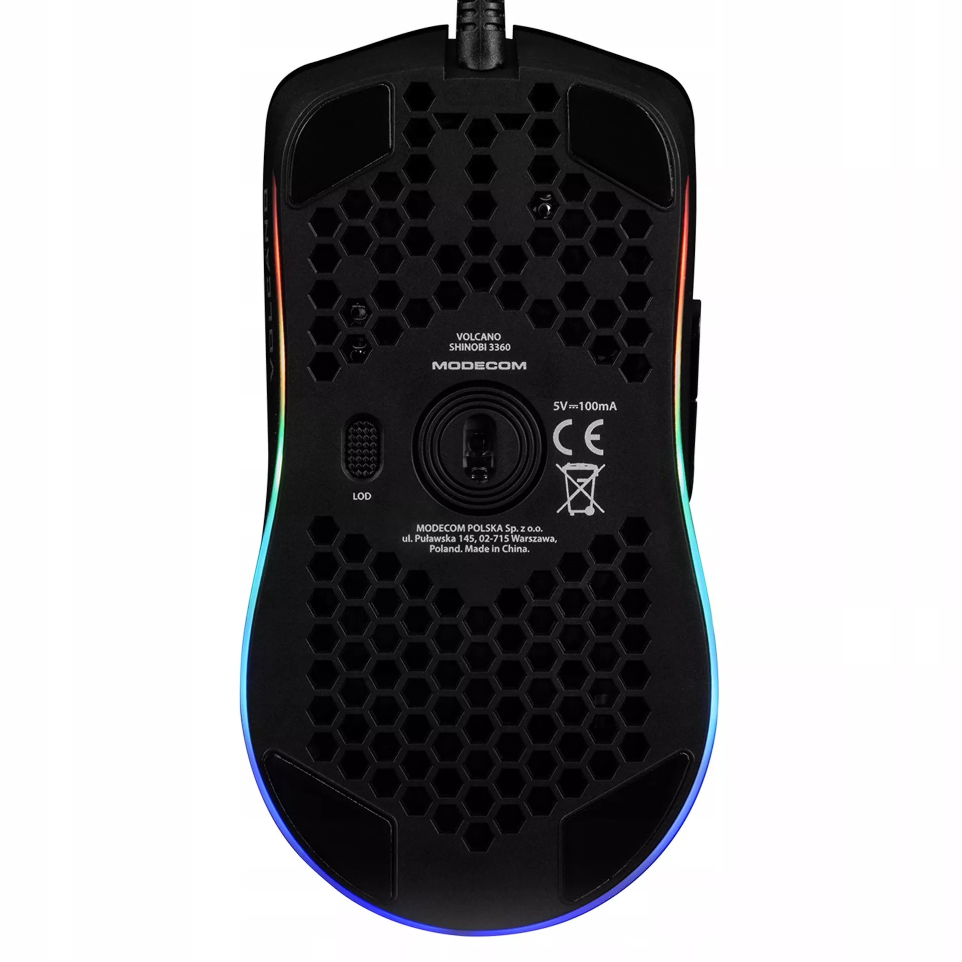 Laidinė žaidimų pelė - RGB apšvietimas - Optinis jutiklis 12400 DPI