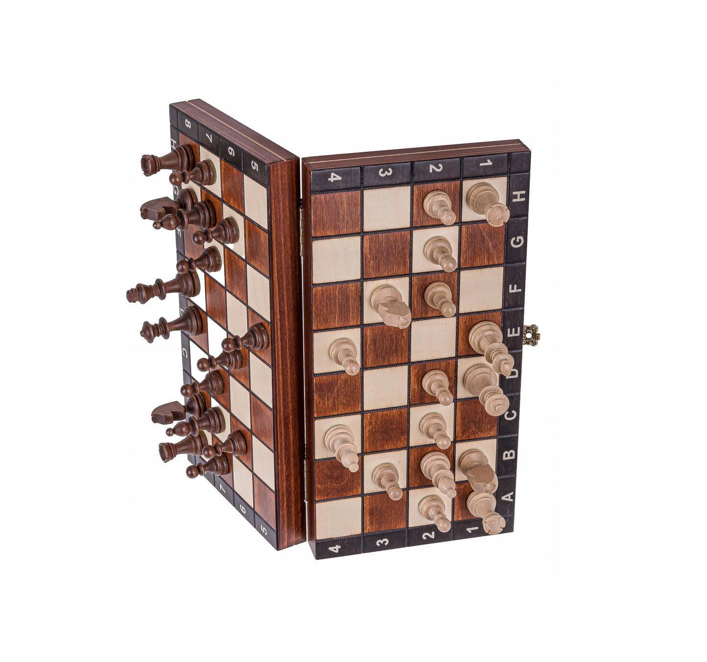 Magnetinė šachmatų lenta – medinė, 26,5 x 26,5 cm