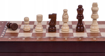 Magnetinė šachmatų lenta – medinė, 28,7 x 28,7 cm