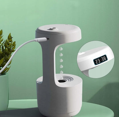 Antigravitacinis Lietaus Oro Drėkintuvas su LED Ekranu ir Aromaterapija