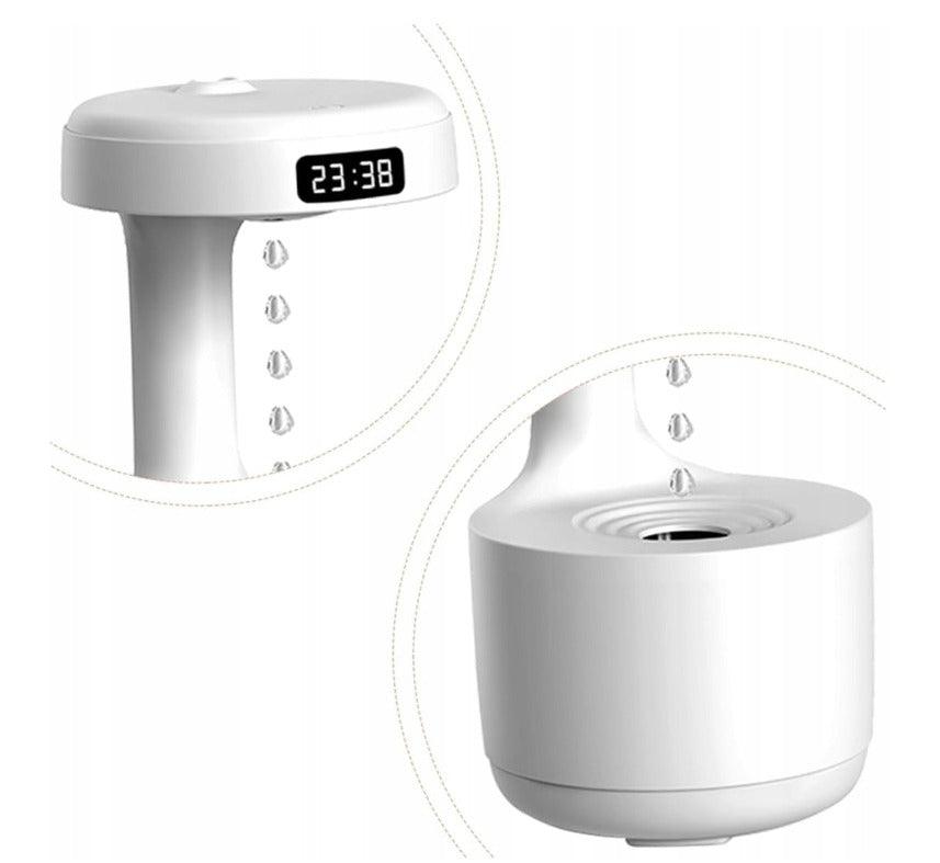 Antigravitacinis Lietaus Oro Drėkintuvas su LED Ekranu ir Aromaterapija