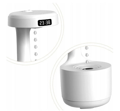 Antigravitacinis Lietaus Oro Drėkintuvas su LED Ekranu ir Aromaterapija