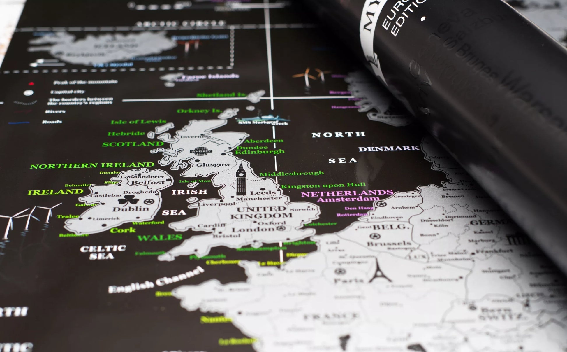 Nutrinamas Europos žemėlapis (dovana)