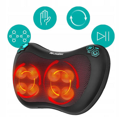 Masažuojanti pagalvė su šildymo funkcija – nugaros ir kaklo masažuoklis