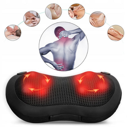 Masažuojanti pagalvė su šildymo funkcija – nugaros ir kaklo masažuoklis