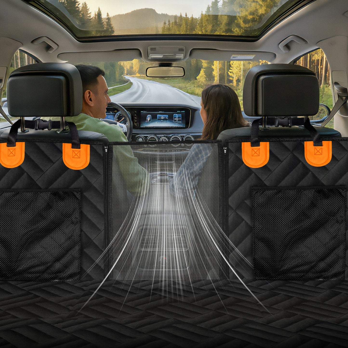 Sustandintas Kilimėlis Šuniui Automobilyje – Stabilus Sėdynės Užvalkalas