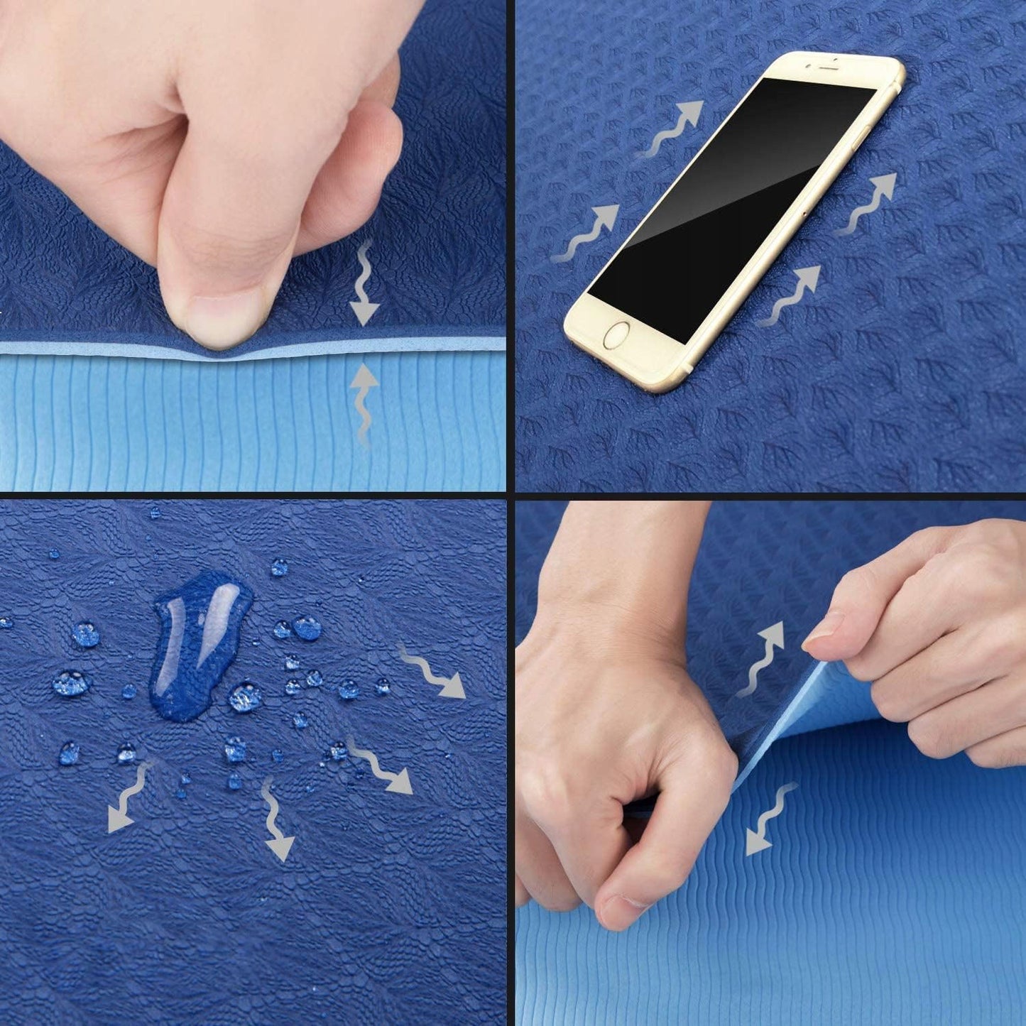 Neslystantis jógos mankštos kilimėlis sporto salei, treniruotėms TPE 180