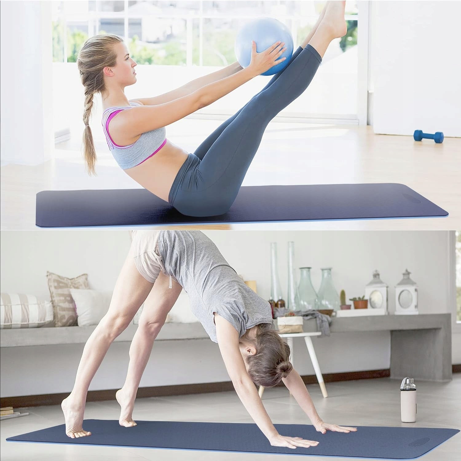 Neslystantis jógos mankštos kilimėlis sporto salei, treniruotėms TPE 180