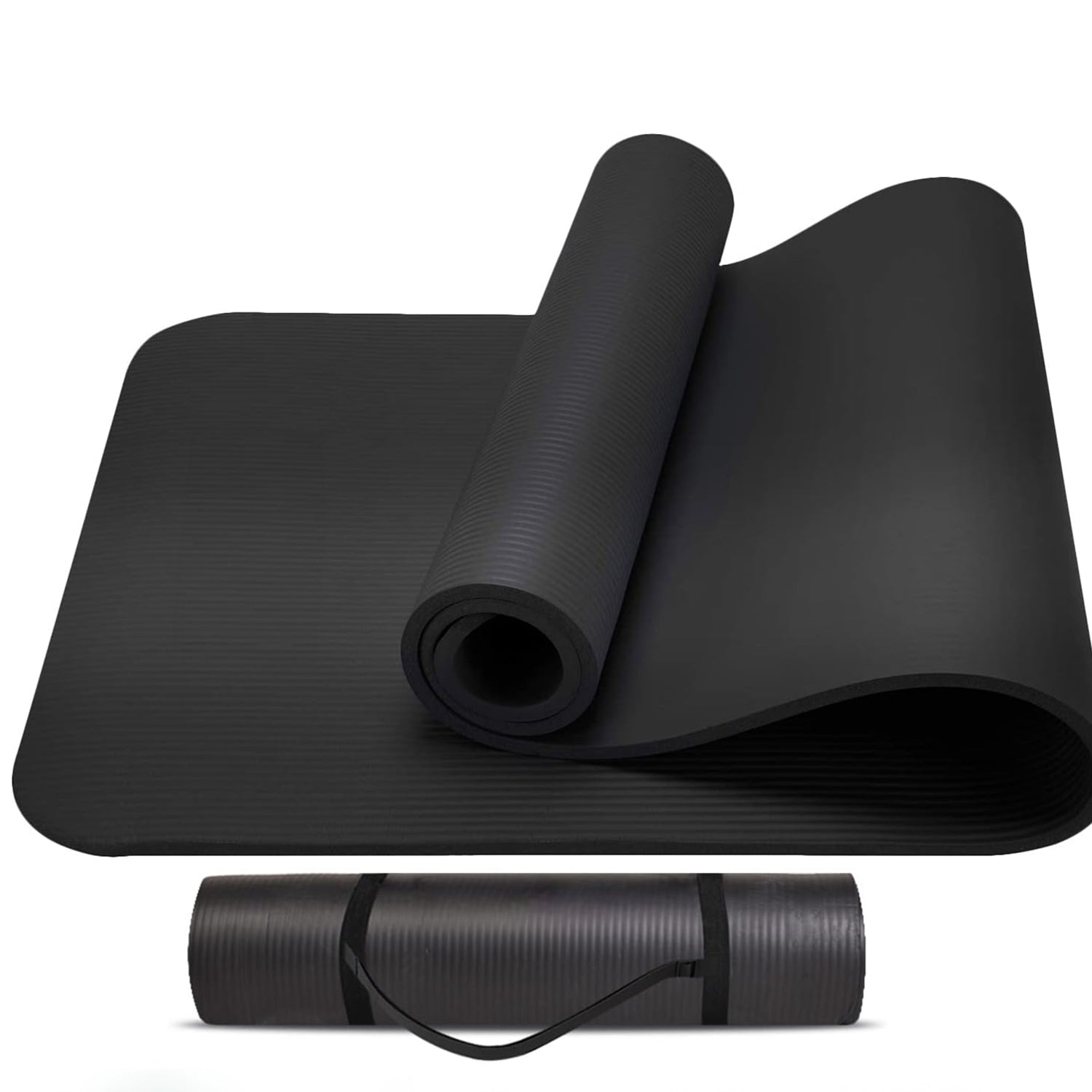 Guminis jogos ir pilateso kilimėlis treniruotėms sporto salėje