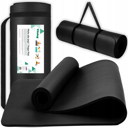 Guminis jogos ir pilateso kilimėlis treniruotėms sporto salėje