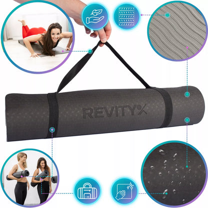 Yogi Storas Neslystantis Patvarus kilimėlis Fitnesui, Crossfitui, Gimnastikai