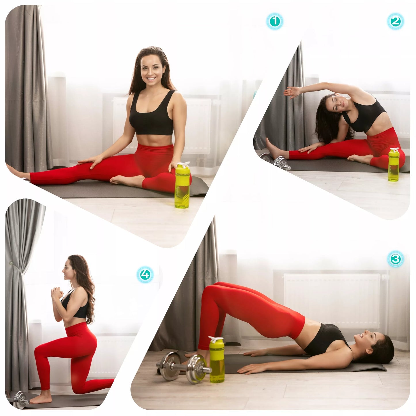 Yogi Storas Neslystantis Patvarus kilimėlis Fitnesui, Crossfitui, Gimnastikai