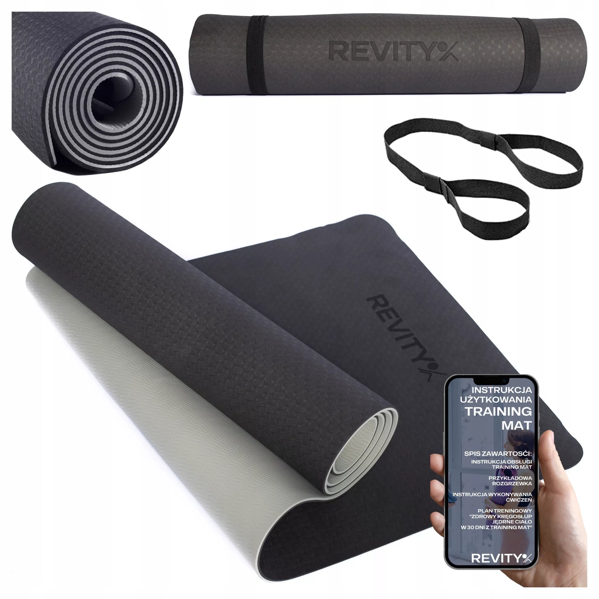 Yogi Storas Neslystantis Patvarus kilimėlis Fitnesui, Crossfitui, Gimnastikai