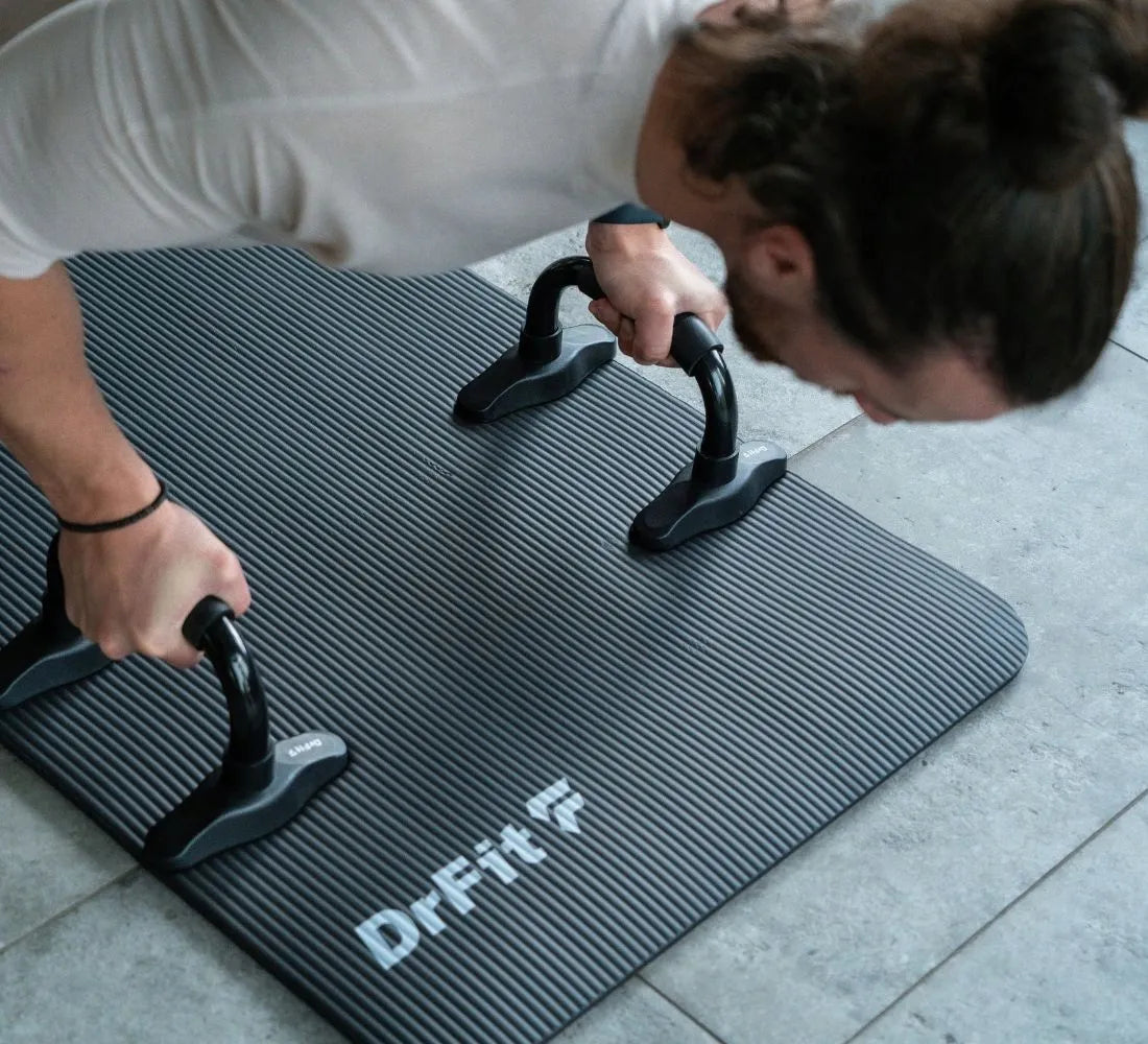 DrFit mankštos kilimėlis 183 cm x 60 cm juodas