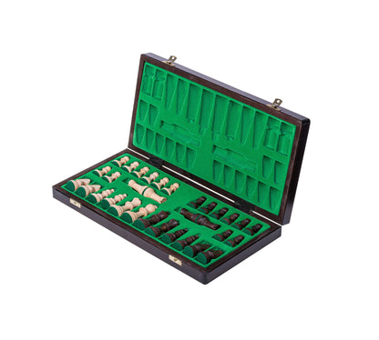 Medinė šachmatų lenta – 40 × 40 cm