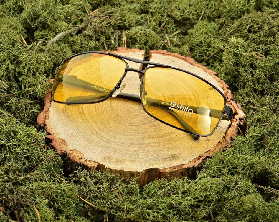 Vyrai Naktinio Vairavimo Akiniai Vairuotojams Poliarizuoti ESTILLO Prekės ženklo + DOVANOS