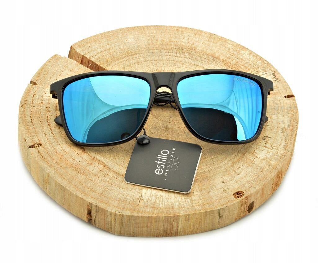 Vyriški akiniai POLIARIZUOTI saulės akiniai Veidrodiniai ESTILLO prekės ženklo + DOVANOS