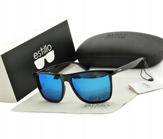 Vyriški akiniai POLIARIZUOTI saulės akiniai Veidrodiniai ESTILLO prekės ženklo + DOVANOS