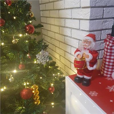 Kalėdos figūrėlė groja, šoka 30cm 3xAA