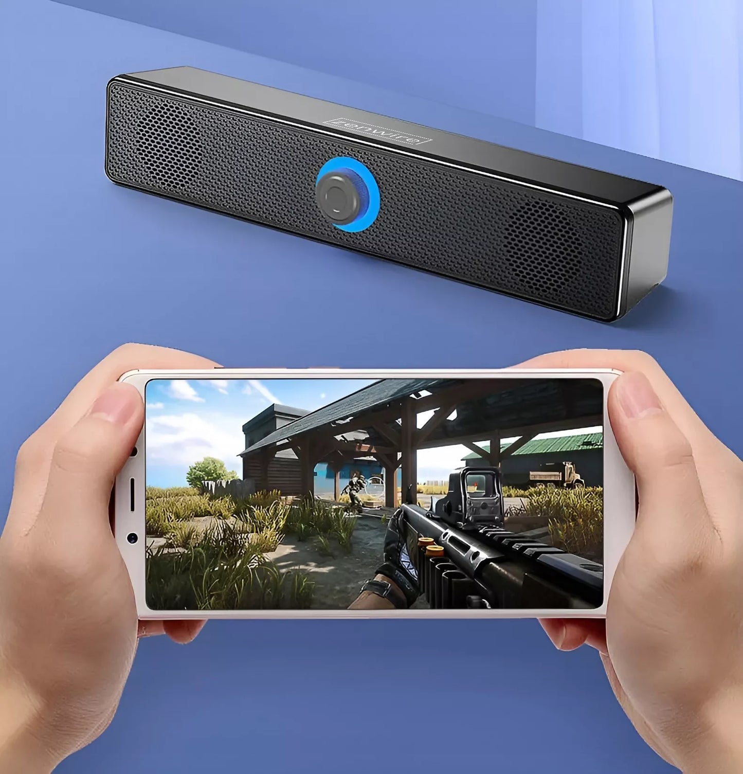 Mini garso sistema Garsiakalbiai Kompiuteriui 2.0 USB Nešiojamam kompiuteriui Staliniam kompiuteriui LED 18W
