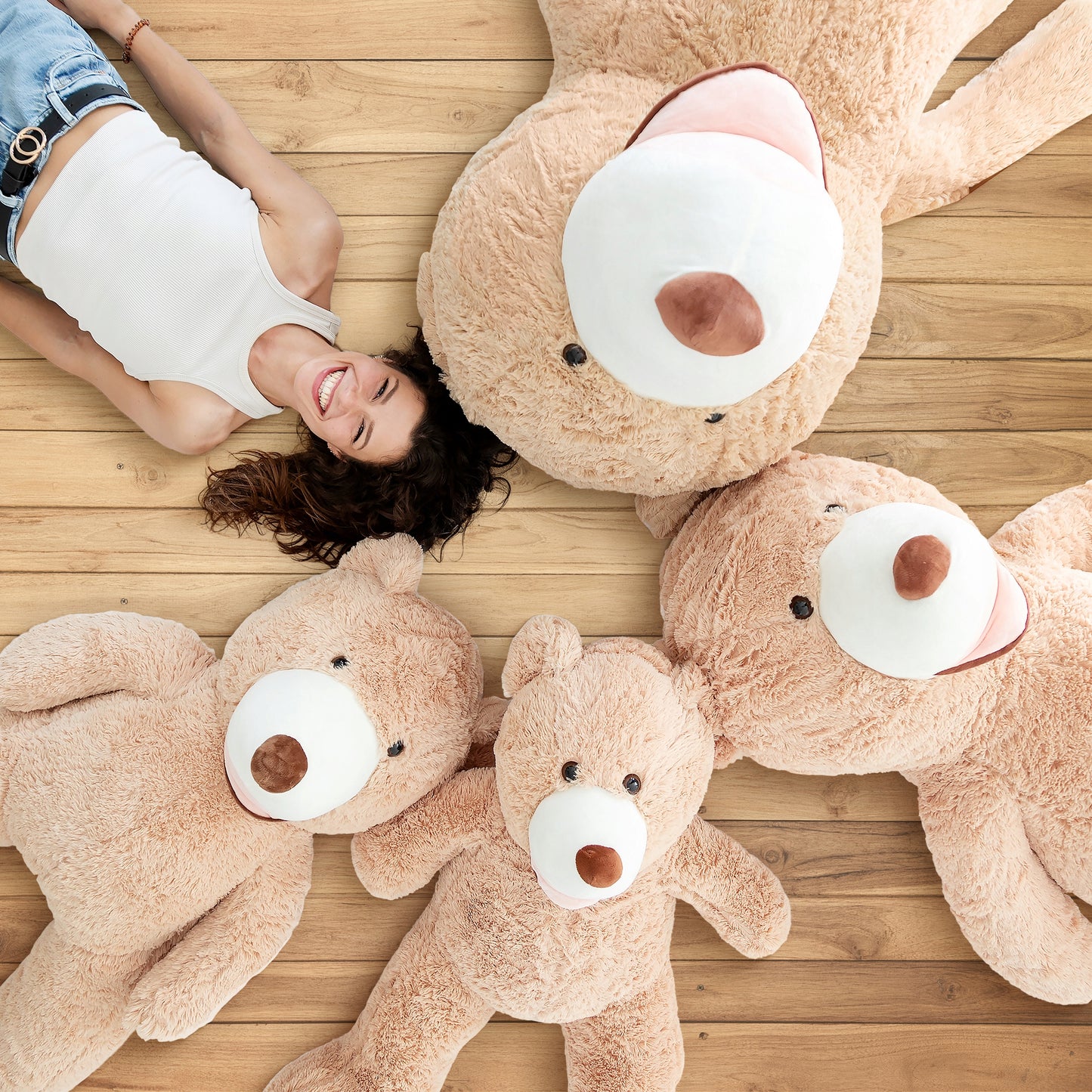 Milžiniškas pliušinis meškinas 100cm - didelis minkštas žaislas