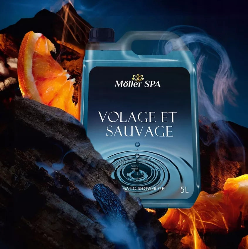 Möller SPA VOLAGE ET SAUVAGE DUŠO GELIS SU KVEpalų KVAPAS VYRAMS 5L