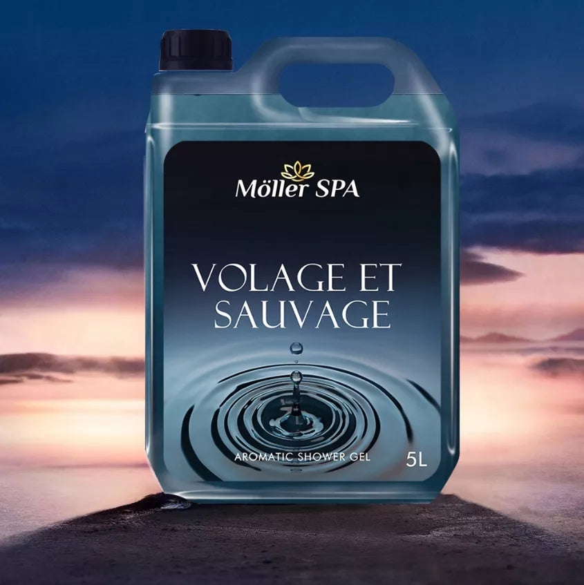 Möller SPA VOLAGE ET SAUVAGE DUŠO GELIS SU KVEpalų KVAPAS VYRAMS 5L