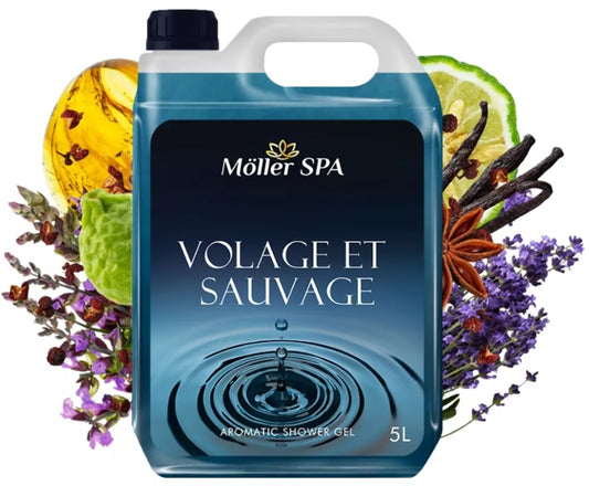 Möller SPA VOLAGE ET SAUVAGE DUŠO GELIS SU KVEpalų KVAPAS VYRAMS 5L
