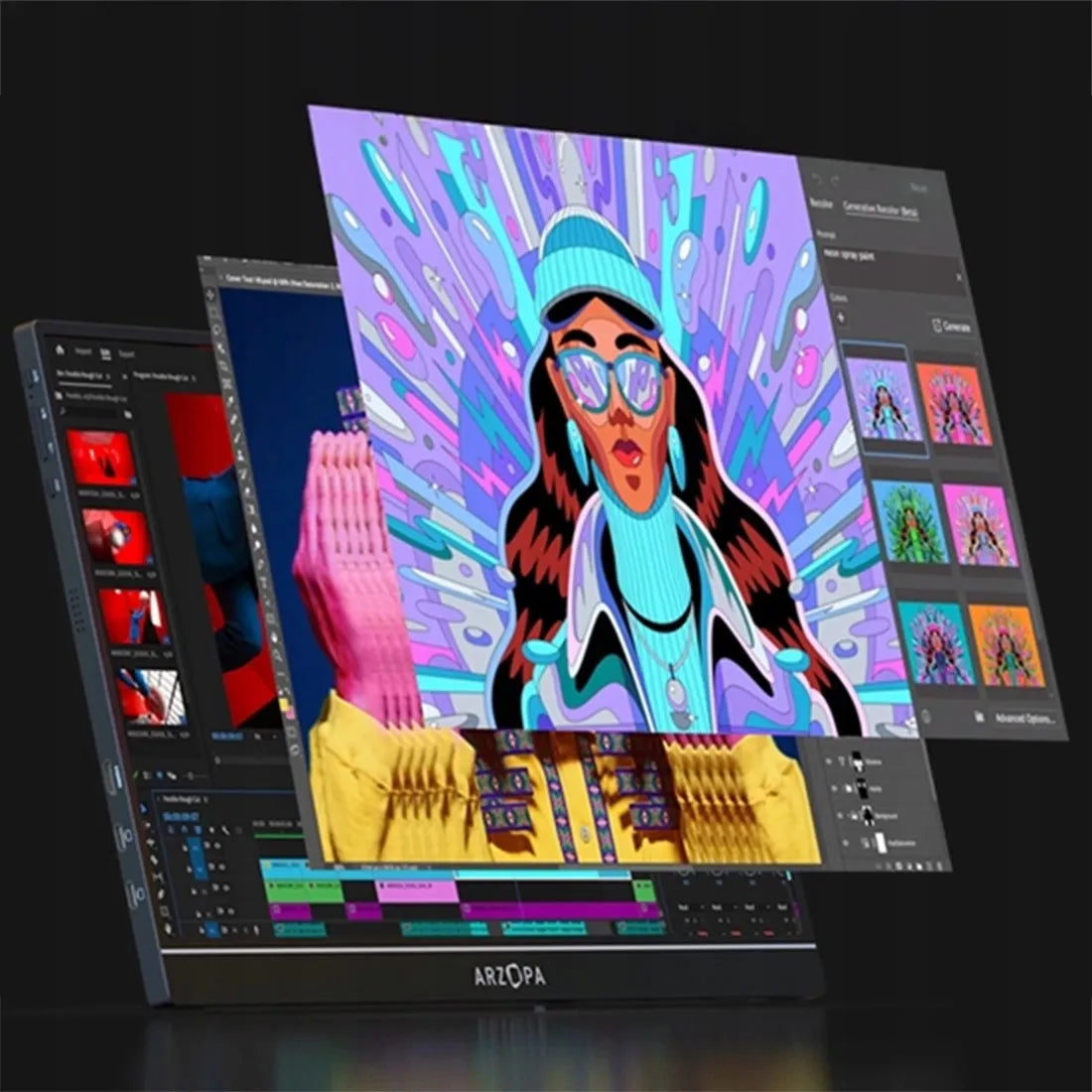 Nešiojamas monitorius Arzopa A1M 17,3" Full HD 1920x1080, IPS, USB-C HDMI 300cd