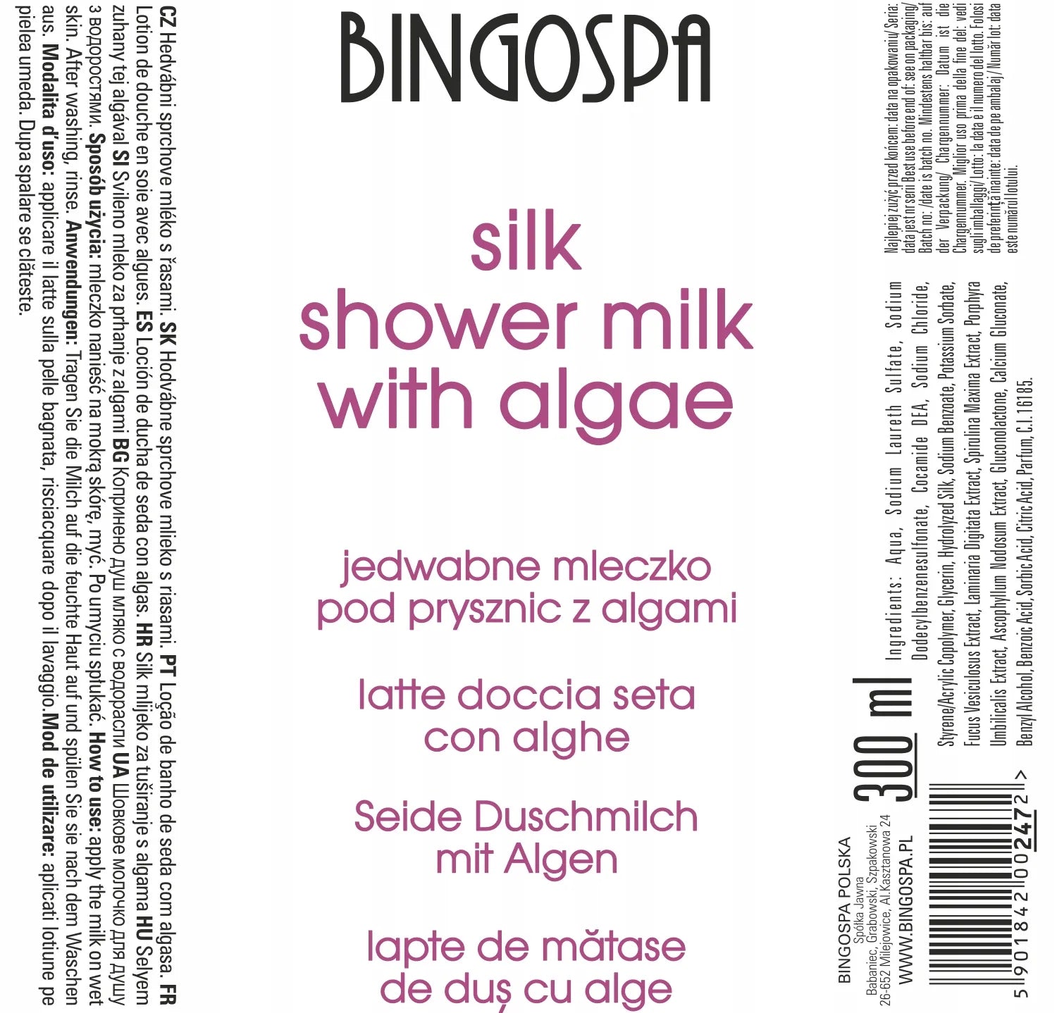 BINGOSPA kosmetikos rinkinys su šilku dovanai