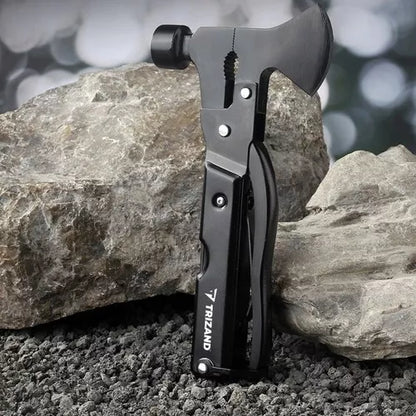 DAUGIAFUNKCINIS ĮRANKIS MULTITOOL 17-in-1 IŠGYVENIMO PLAKTUKAS KIRVUKAS PEILIS