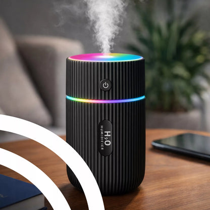 AUTOMOBILINIS ORO DRĖKINTUVAS, USB KVAPŲ DIFUZORIUS, RGB NAKTINĖ LEIDELĖ