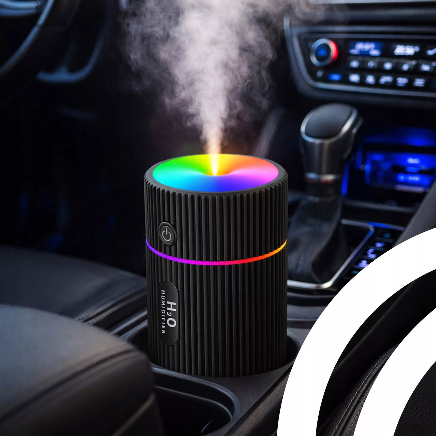 AUTOMOBILINIS ORO DRĖKINTUVAS, USB KVAPŲ DIFUZORIUS, RGB NAKTINĖ LEIDELĖ