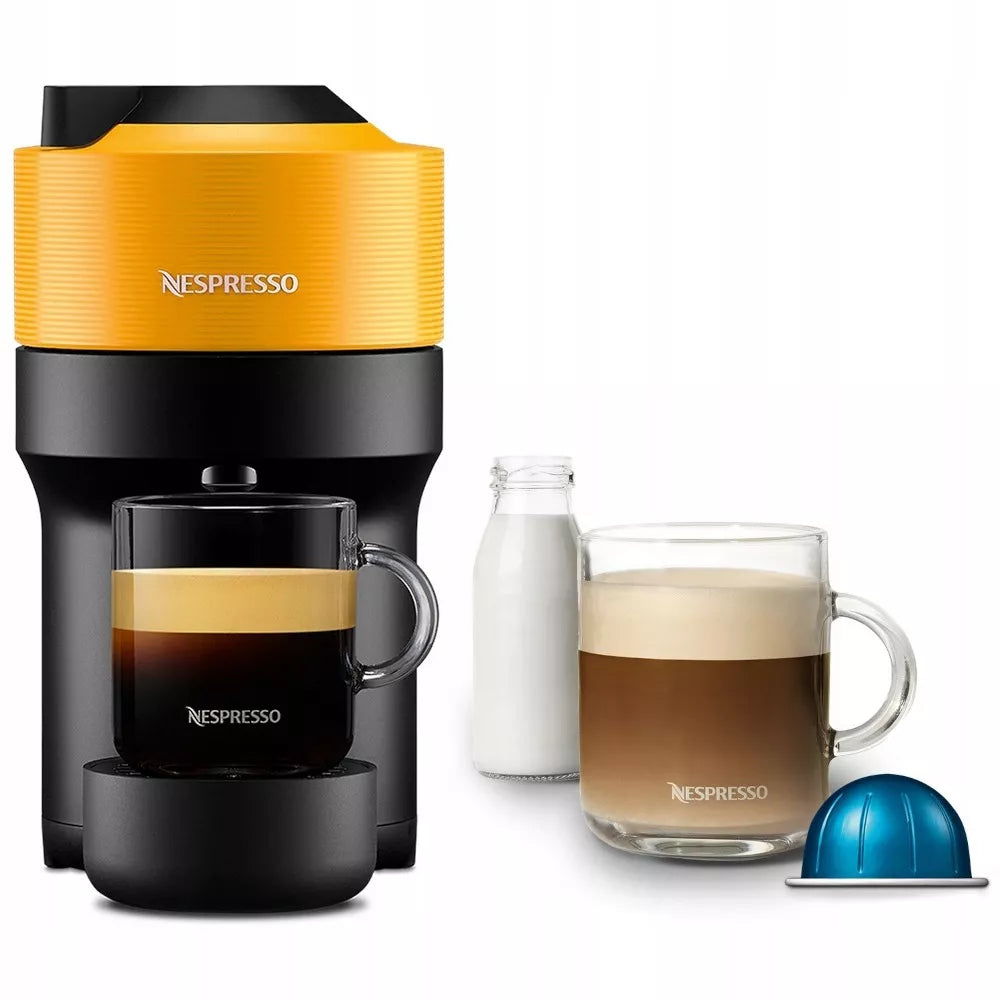 Kapsulinis kavos aparatas Nespresso Vertuo Pop, geltonas
