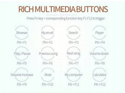 Mėlyna žaidimų klaviatūra su LED apšvietimu žaidėjams
