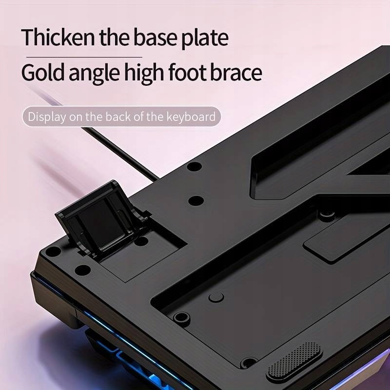 Mėlyna žaidimų klaviatūra su LED apšvietimu žaidėjams