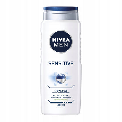 NIVEA MEN Vyriškas dušo želė - Prausiklis kūnui 500ml x5 + DOVANA