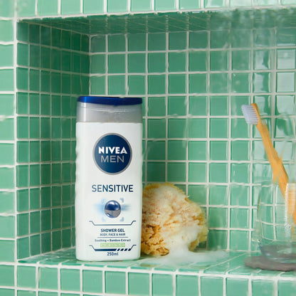 NIVEA MEN Vyriškas dušo želė - Prausiklis kūnui 500ml x5 + DOVANA