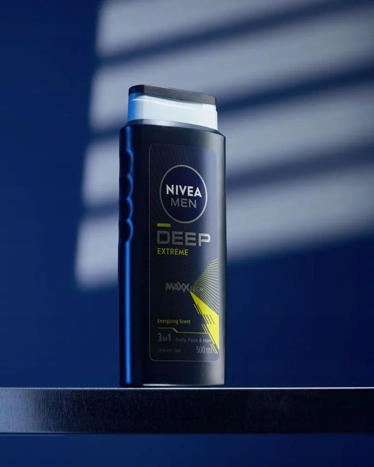 NIVEA MEN Vyriškas dušo želė - Prausiklis kūnui 500ml x5 + DOVANA