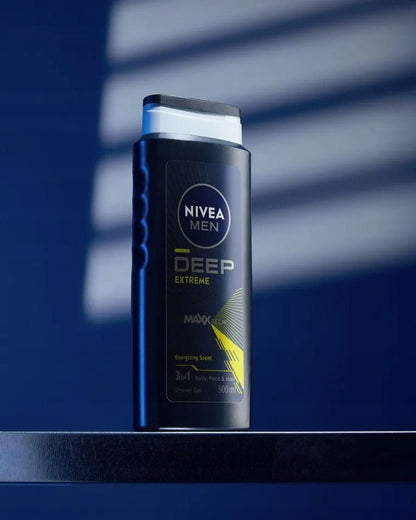 NIVEA MEN Vyriškas dušo želė - Prausiklis kūnui 500ml x5 + DOVANA