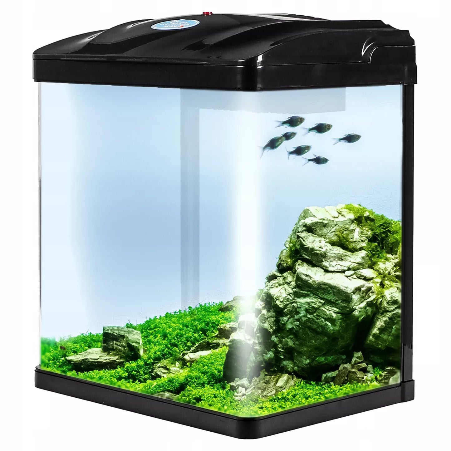 SunSun akvario sistema 19 l – elegantiškas juodas dizainas