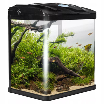 SunSun akvario sistema 19 l – elegantiškas juodas dizainas