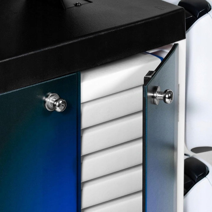 NUMSKULL PS5 LOGO Stovas / Pagrindas 4 Padėklams 10 Žaidimams 1 Ausinėms Gaming Locker