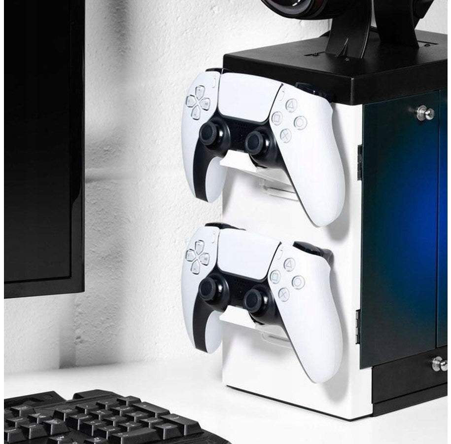 NUMSKULL PS5 LOGO Stovas / Pagrindas 4 Padėklams 10 Žaidimams 1 Ausinėms Gaming Locker