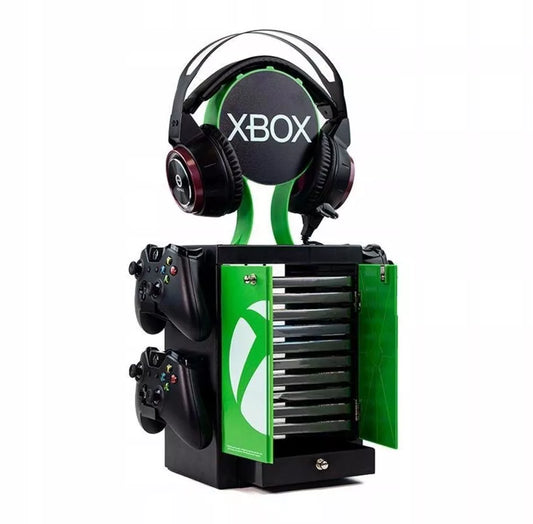 NUMSKULL XBOX LOGO Stovas 4 valdikliams, 10 žaidimų, 1 ausinės Gaming Locker