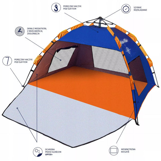 Automatinė išskleidžiama paplūdimio palapinė,