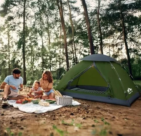 Turistinė palapinė 2 asmenų, vandeniui atspari, lengva, kempingo palapinė