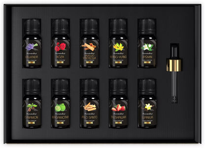 Natūralūs eteriniai aliejai pirties, difuzoriaus, aromaterapijos rinkiniui – 10 vnt.