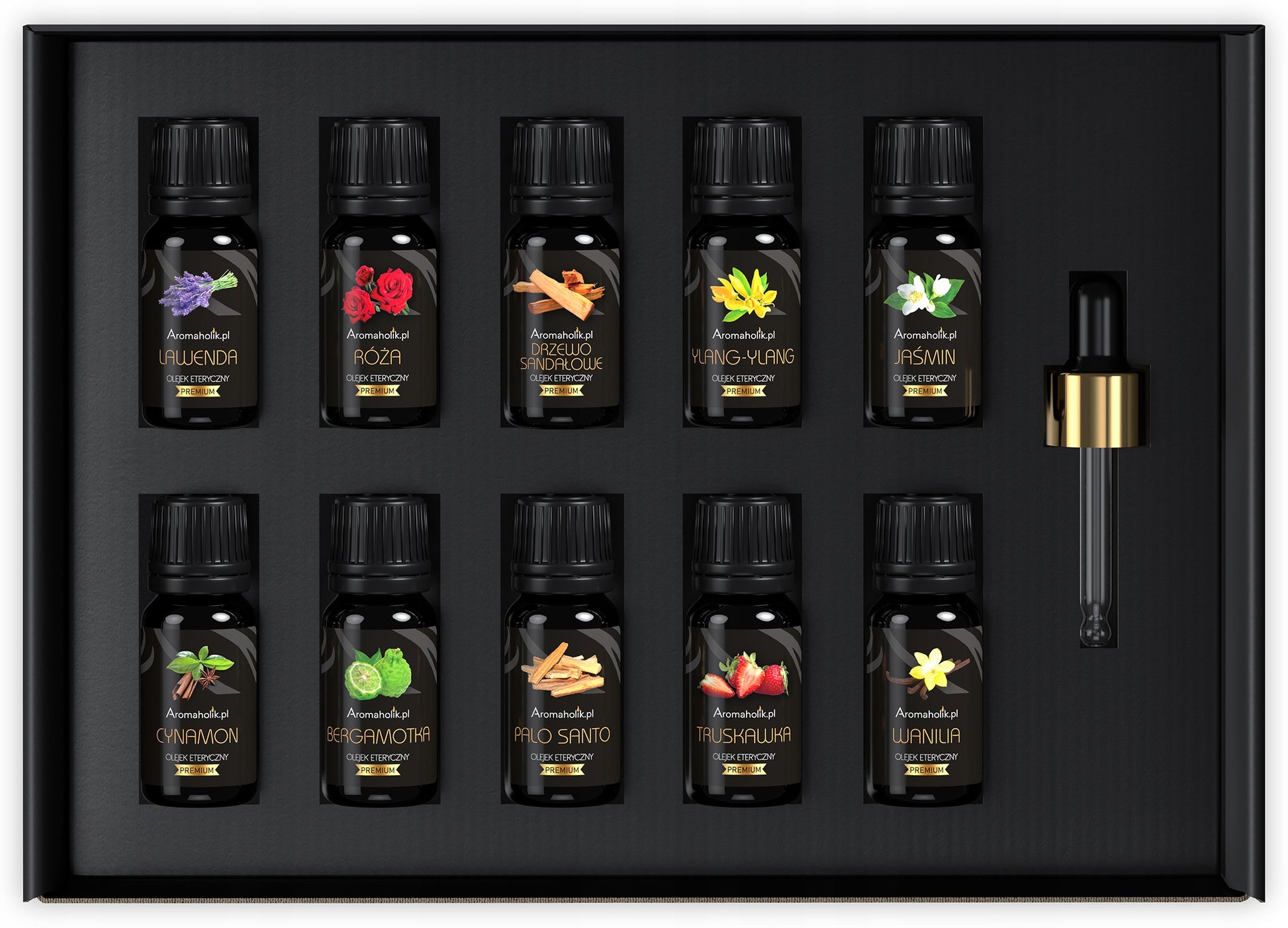 Natūralūs eteriniai aliejai pirties, difuzoriaus, aromaterapijos rinkiniui – 10 vnt.