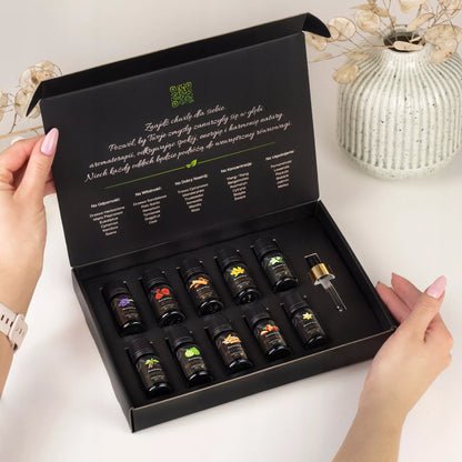 Natūralūs eteriniai aliejai pirties, difuzoriaus, aromaterapijos rinkiniui – 10 vnt.